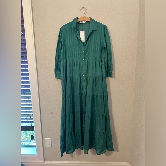 NWT MNG by Mango Teal Midi Dress - Picture 4 of 7